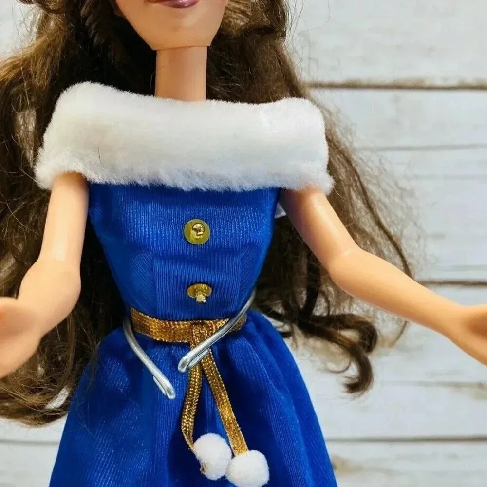 DISNEY MEGARA HERCULES Fashion Barbie Doll Long Brunette Blue Gown 12" Tall Used - Picture 4 of 12